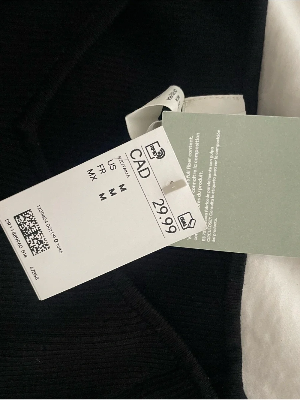 H&M Black Ribbed top - Picture 3 of 3